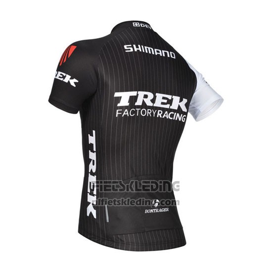 2014 Fietskleding Trek Factory Racing Zwart en Wit Korte Mouwen en Koersbroek